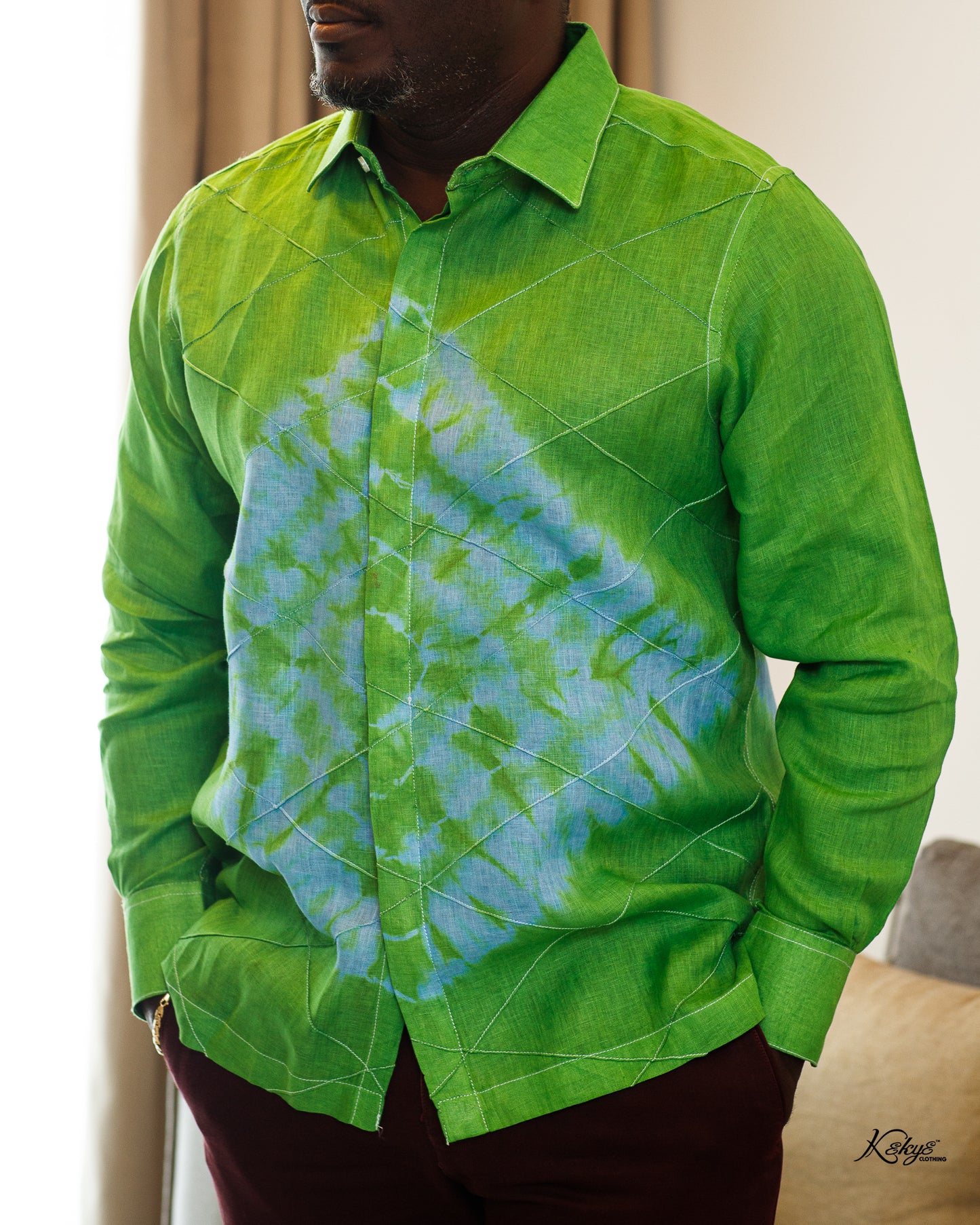 LINEN BATIKS GREEN