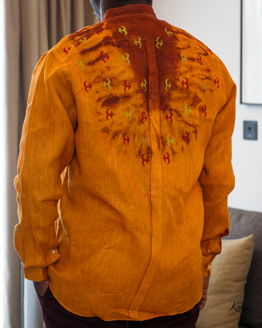 LINEN BATIKS MADARIN NECK