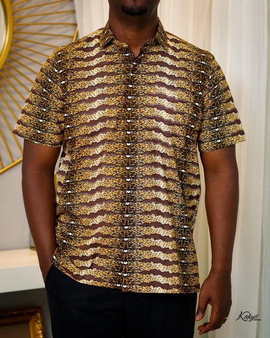 WOODIN BROWN SHORT SLEEVE