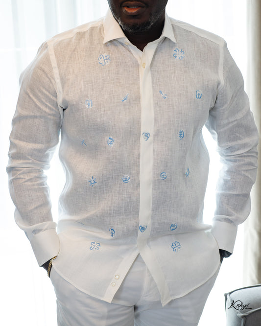GODS WAY BLUE LINEN