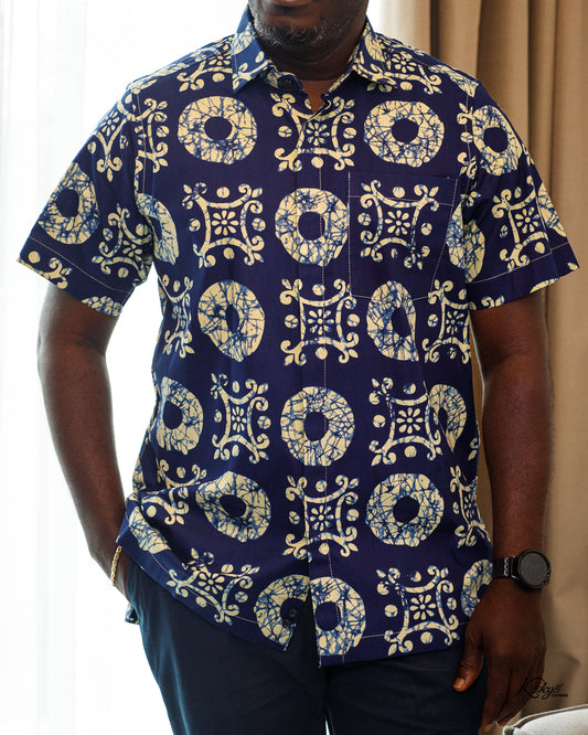 TRIBAL PRINT NAVY BLUE