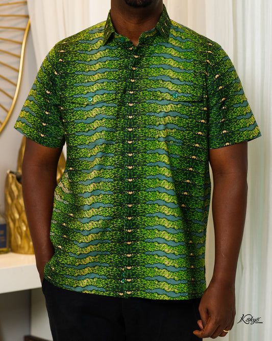 WOODIN GREEN SHORT SLEEVES